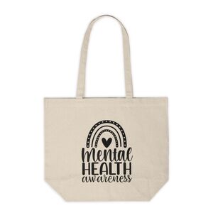 Mental Health Awareness Custom Canvas Tote Bag